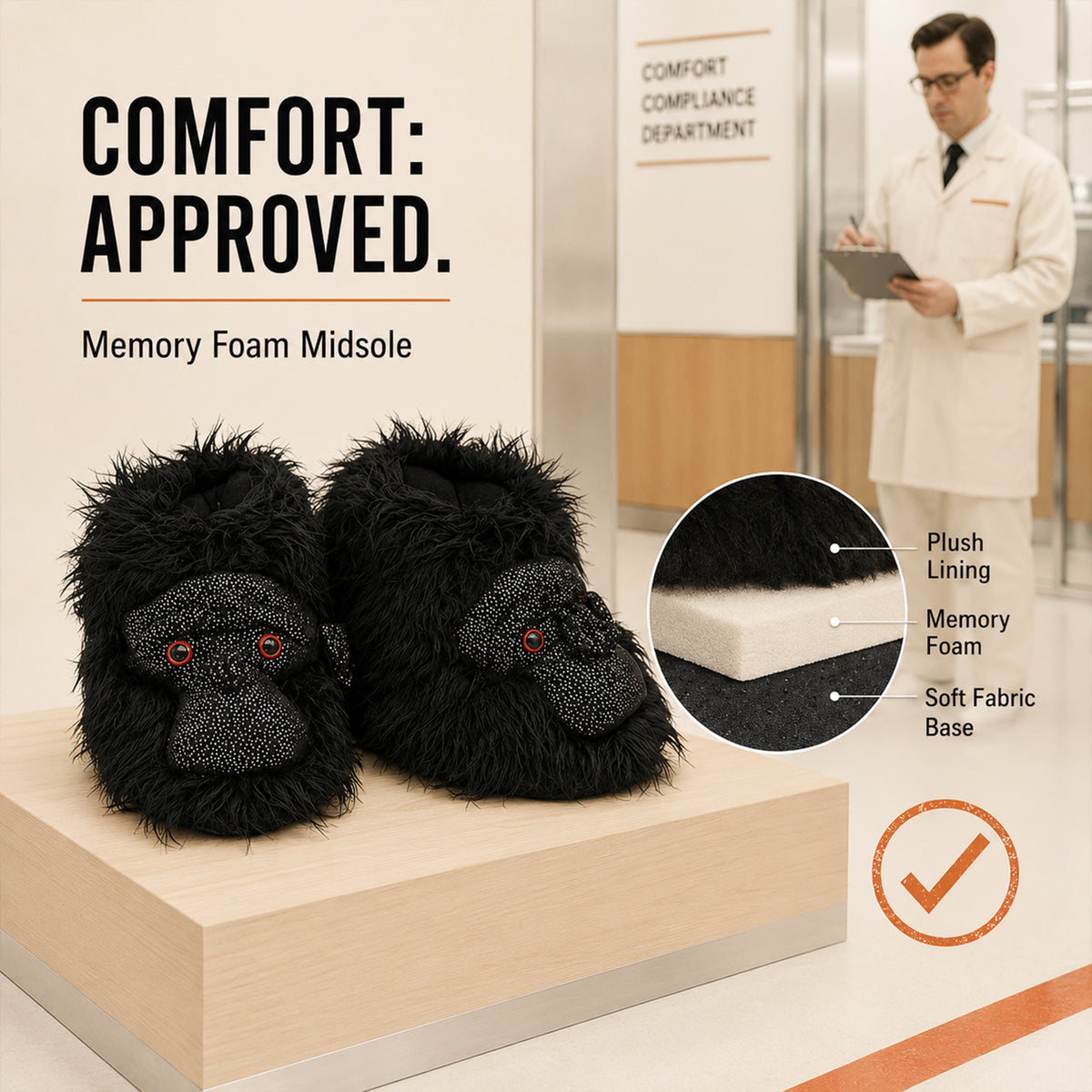 Gorilla Slippers for Women & Men