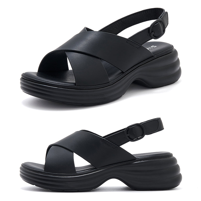Ankle Strap Platform Sandals - Summer Shoes - ankle strap sandals chunky sandals platform sandals