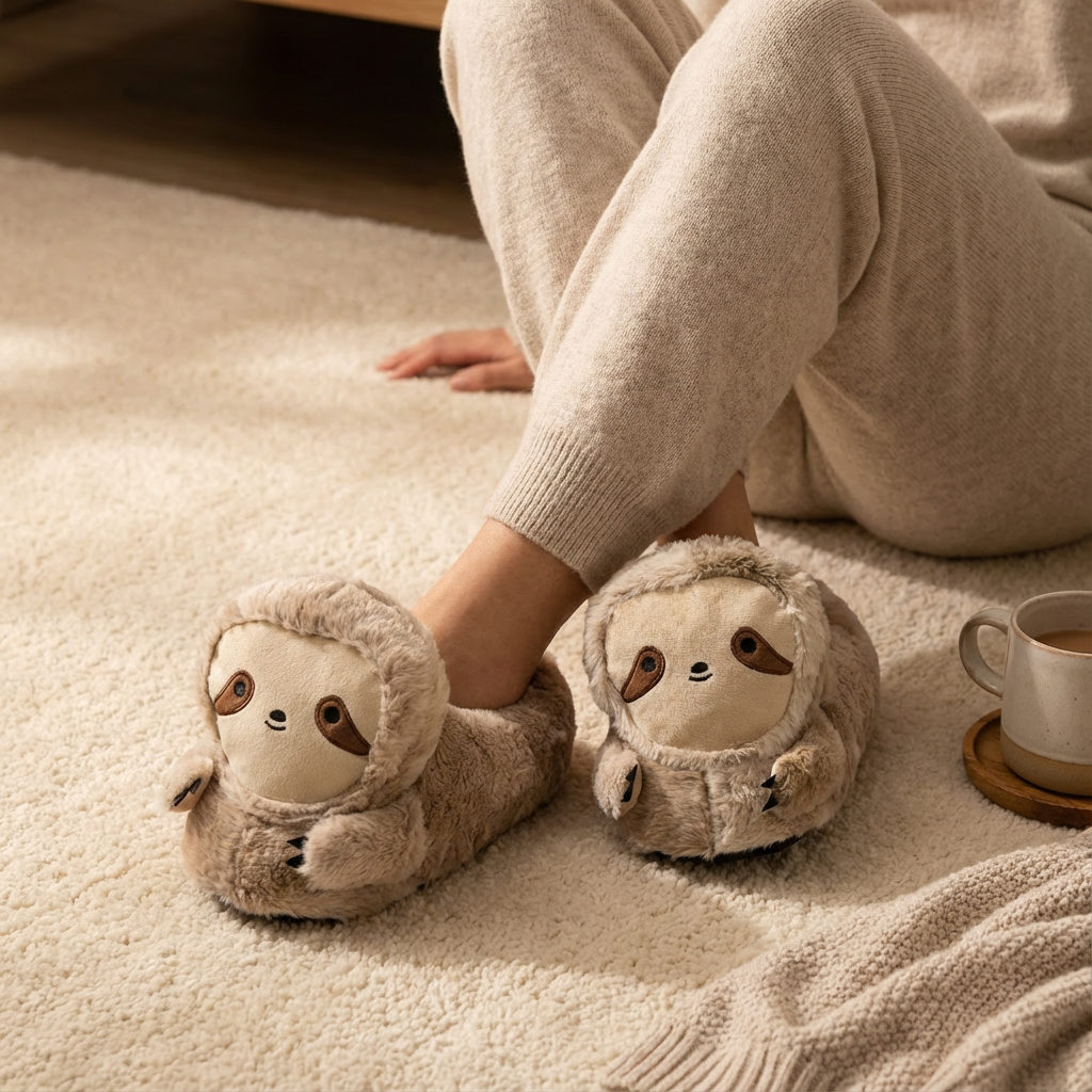 Sloth Animal Slippers for Women Men - Funny Cute Novelty Cozy House Shoes - animal slippers women cozy indoor slippers non-slip cute slippers for women