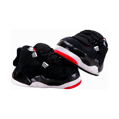 Black sneaker slippers with red and white details by Unimaglif