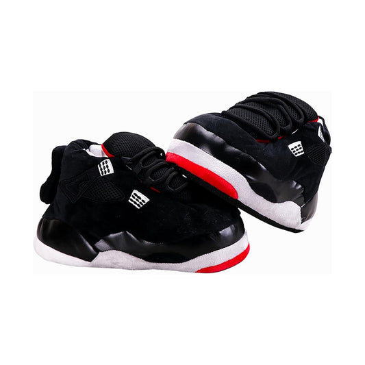 Black sneaker slippers with red and white details by Unimaglif