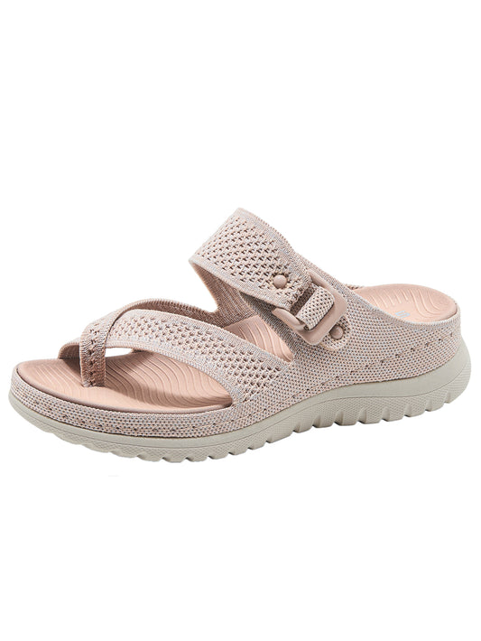 Knitted Slide Sandals - Breathable Summer Shoes - breathable sandals knitted sandals slide sandals