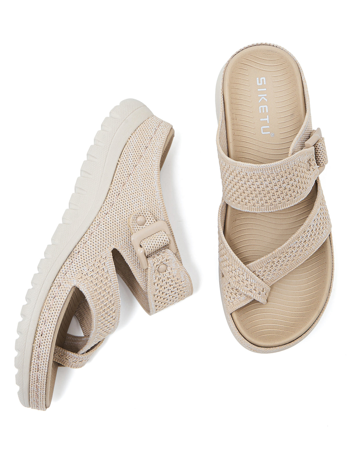 Knitted Slide Sandals - Breathable Summer Shoes - breathable sandals knitted sandals slide sandals