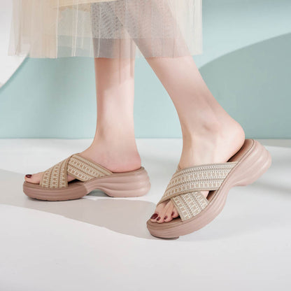 Platform Slide Sandals - Comfortable Summer Shoes - platform sandals platform slides slide sandals