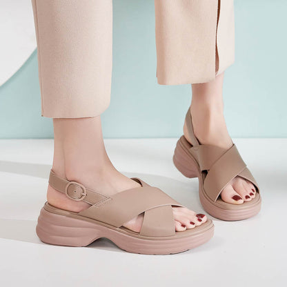 Ankle Strap Platform Sandals - Summer Shoes - ankle strap sandals chunky sandals platform sandals