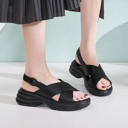Ankle Strap Platform Sandals - Summer Shoes - ankle strap sandals chunky sandals platform sandals