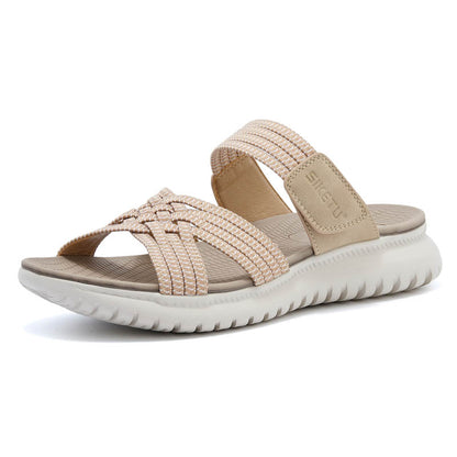 Strappy Wedge Sandals - Elegant Beach Shoes - beach sandals elegant sandals strappy sandals