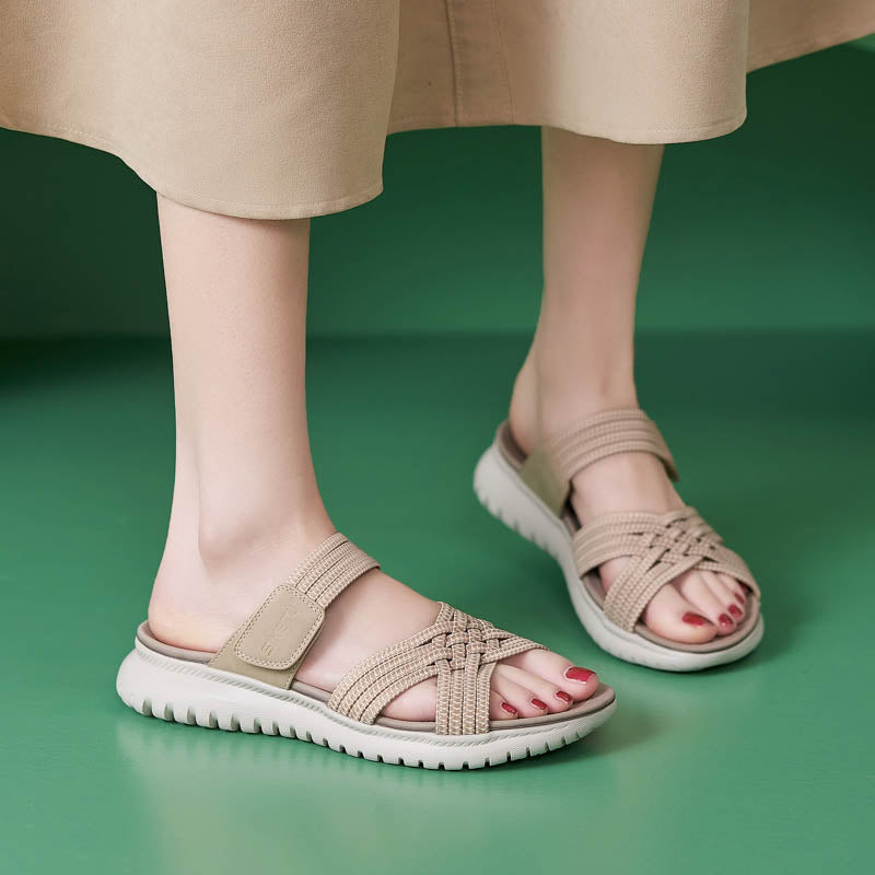 Strappy Wedge Sandals - Elegant Beach Shoes - beach sandals elegant sandals strappy sandals