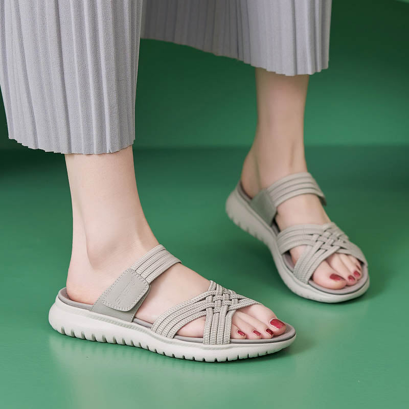 Strappy Wedge Sandals - Elegant Beach Shoes - beach sandals elegant sandals strappy sandals