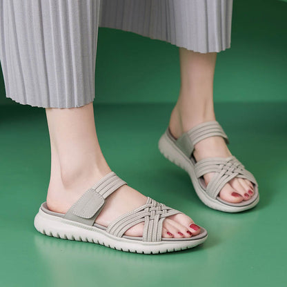 Strappy Wedge Sandals - Elegant Beach Shoes - beach sandals elegant sandals strappy sandals