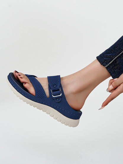 Knitted Slide Sandals - Breathable Summer Shoes - breathable sandals knitted sandals slide sandals