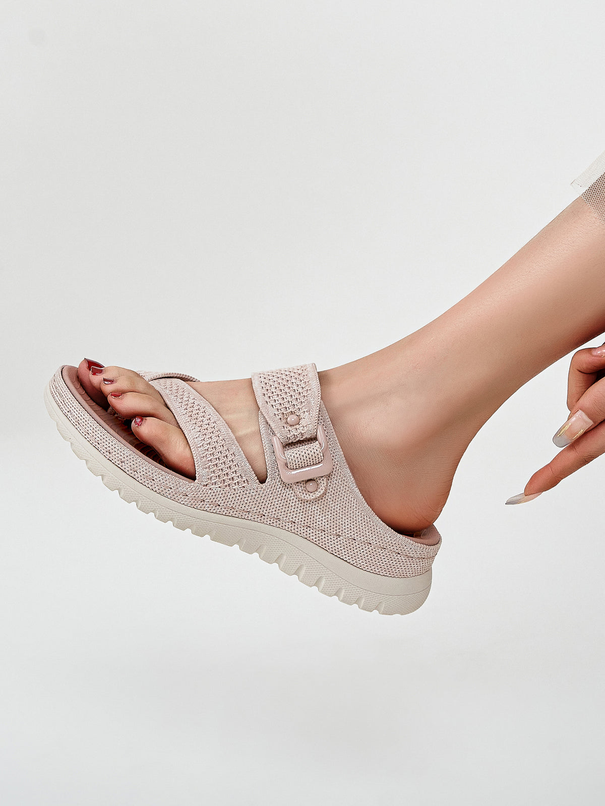 Knitted Slide Sandals - Breathable Summer Shoes - breathable sandals knitted sandals slide sandals