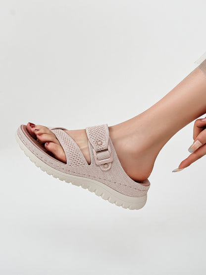 Knitted Slide Sandals - Breathable Summer Shoes - breathable sandals knitted sandals slide sandals