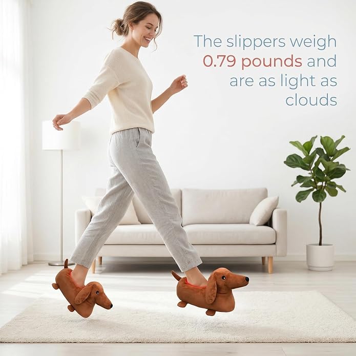 Lightweight dachshund slippers