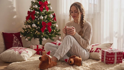 Christmas Dachshund Slippers for Women & Men